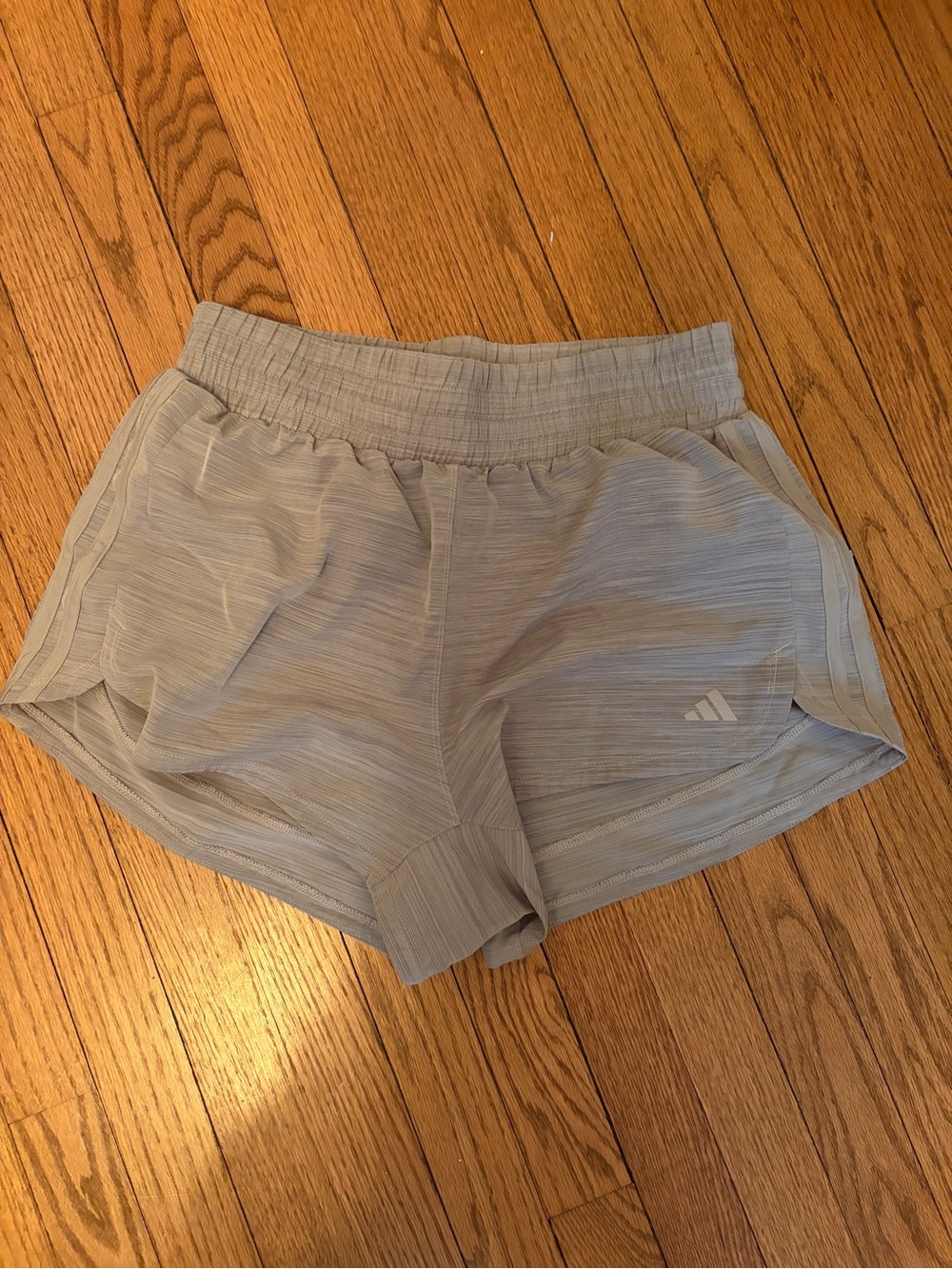 adidas Women's Light Heather Gray Athletic Shorts